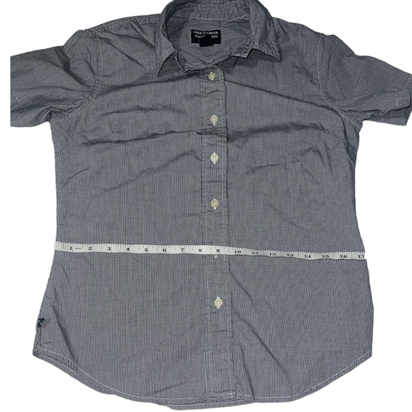 SOLD Ralph Lauren Polo Jeans Co. Short Sleeve Button Down Gingham Checked Top, S - Picture 3 of 15